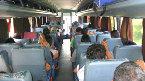 Bus interior.