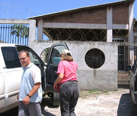 Missionary Mike & Ginny getting into his truck