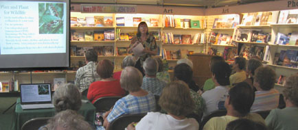 A good group came to hear Ginny speak at to buy her book.  