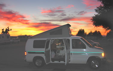 Arizona Sunset stop in our new van
