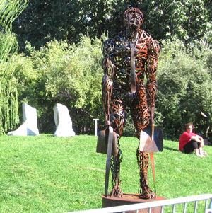 Sculptures in Brooklyn park.