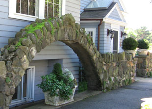 A stone arch must have served some other purpose in previous times.