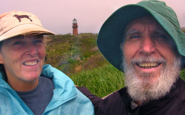 Ginny and Dean at Gay Head Lighthouse on Martha's Vineyard.