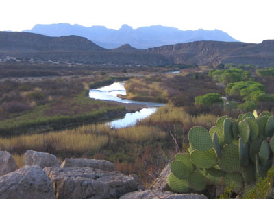 Big Bend National Park in west Texas borders the Rio Grande