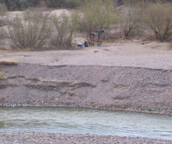 The river through Boquillas Canyon is quite small.