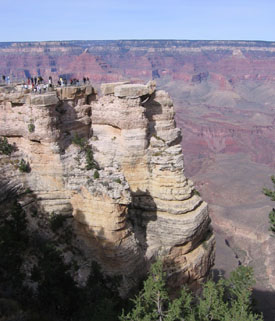 All the people at the prime viewing area.
