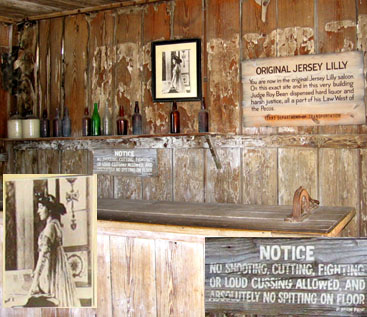 Inside Judge Roy Bean's Saloon