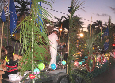 Steel drummer doesn't march.