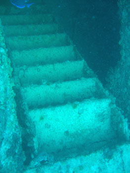 The down staircase...